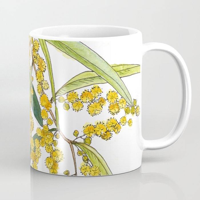 Australian Wattle Flower, Illustration Coffee Mug