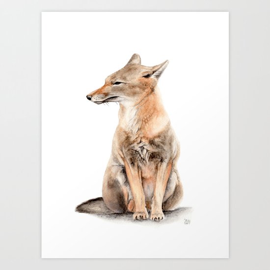 Fox Watercolor Art Print