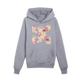 Pretty bright spring summer floral watercolor hand painted blooms Kids Pullover Hoodies