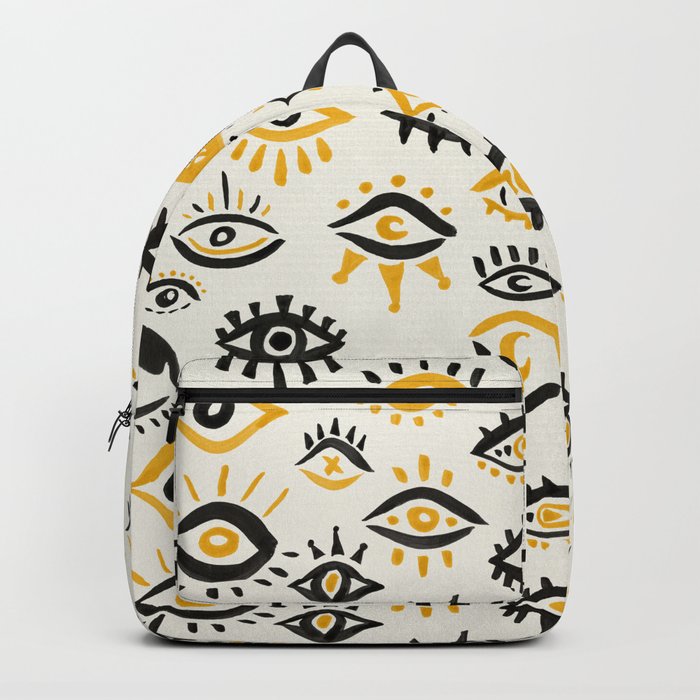 Mystic Eyes – Yellow & Black Backpack