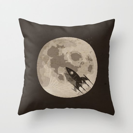 Around the Moon Throw Pillow