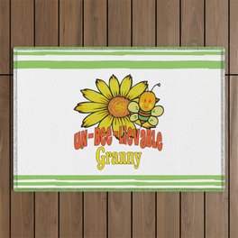 Unbelievable Granny Sunflowers and Bees Outdoor Rug