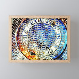Detroit Edison Manhole Cover Art Framed Mini Art Print