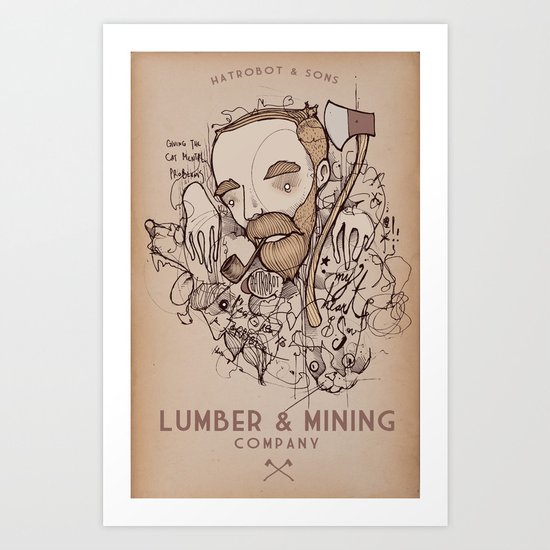 Lumber and Mining Art Print