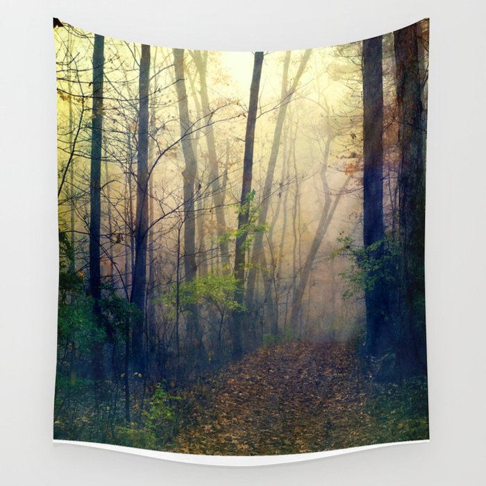 Wandering in a Foggy Woodland Wall Tapestry by Olivia Joy St Claire X ...