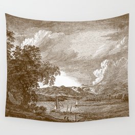 Hudson River and Catskills, Bourbon and Crisp White Wall Tapestry