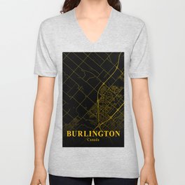 Burlington map V Neck T Shirt