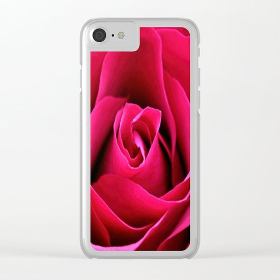 Red Rose Love Clear iPhone Case