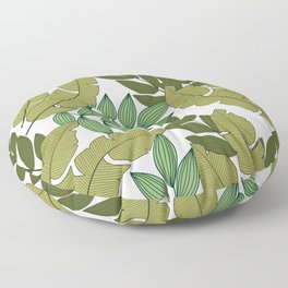 Line Art Monstera Tropical Plants Floor Pillow