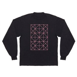 Collard No1, Abstract Pink Pattern Long Sleeve T-shirt