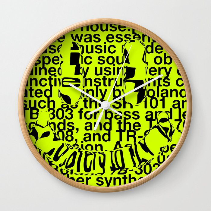 Acid Techno History Wall Clock