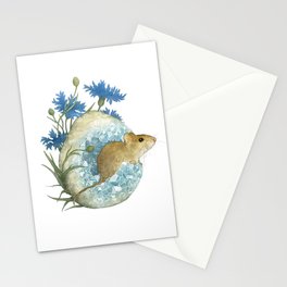 Field Mouse and Celestite Geode Stationery Cards