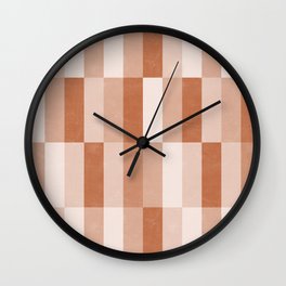 harmony stack - terracotta Wall Clock