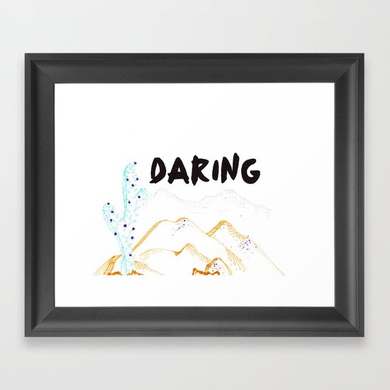 Daring. Framed Art Print