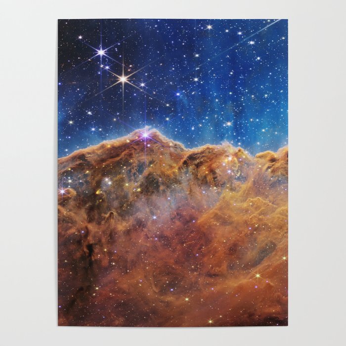 JWST Carina Nebula Vertical NASA James Webb Space Telescope Poster