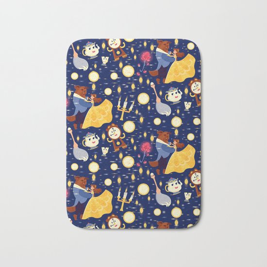 Be Our Guest Pattern Bath Mat