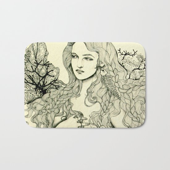 Inverted Mermaid Bath Mat