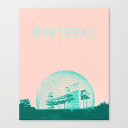 Montreal Biosphere Pastel Canvas Print