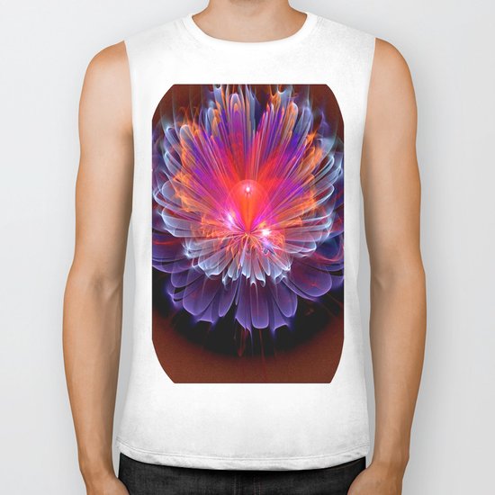Neon Flower - A Vision all Aglow Biker Tank