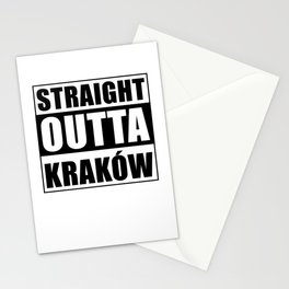 Straight Outta Krakow Stationery Card