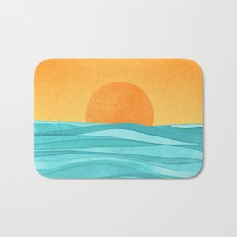 Coastal Sunset Landscape Bath Mat