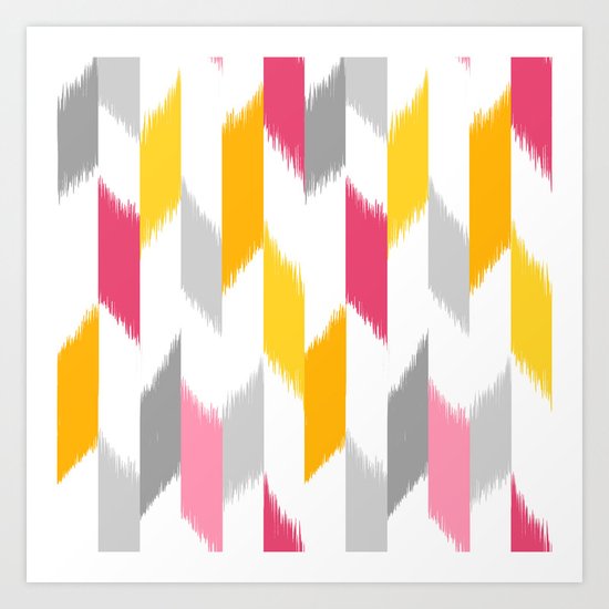 Ikat Stripes Art Print