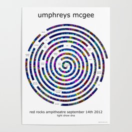Umphrey's McGee Red Rocks 2012 Spiral Art Poster