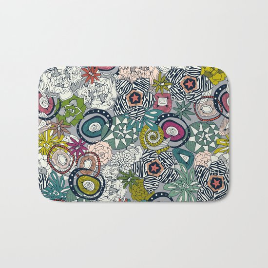succulents multi light Bath Mat