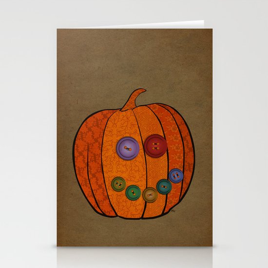 Patterned pumpkin Stationery Cards