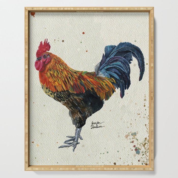 Rooster Harlow Serving Tray