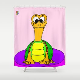Wide-eyed Turtle Shower Curtain
