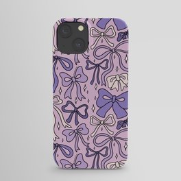 Purple Bow Print iPhone Case