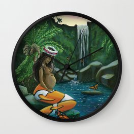 Secluded Lagoon Wall Clock