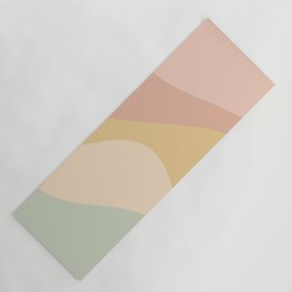 Abstract Color Waves - Neutral Pastel Yoga Mat