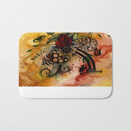 Abstract Acrylic Painting ROSE Bath Mat | Painting, Abstract 