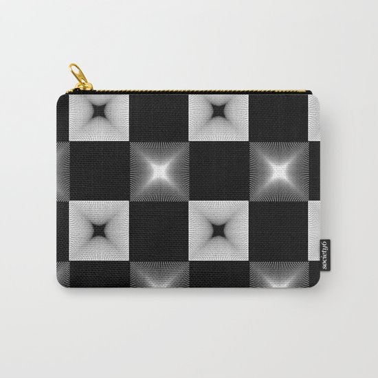 Black And White Illusion Pattern Carry-All Pouch
