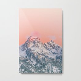 Alpenglow Mountain Sunset Metal Print