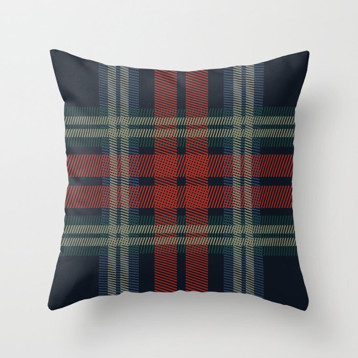 Navy plaid sale throw pillows