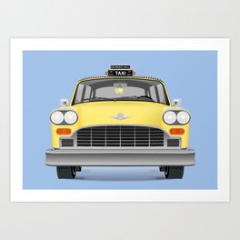 Yellow cab Art Print