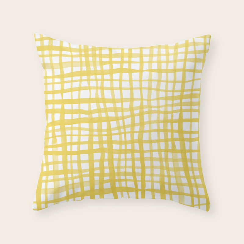 yellow gingham pillow
