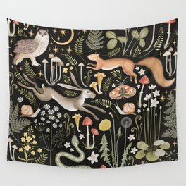 Enchanted Magical Midnight Forest II Wall Tapestry