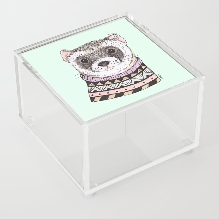 Hipster Ferret Acrylic Box