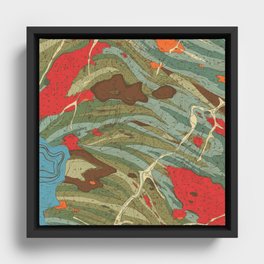 geology is cool; map#4 Framed Canvas