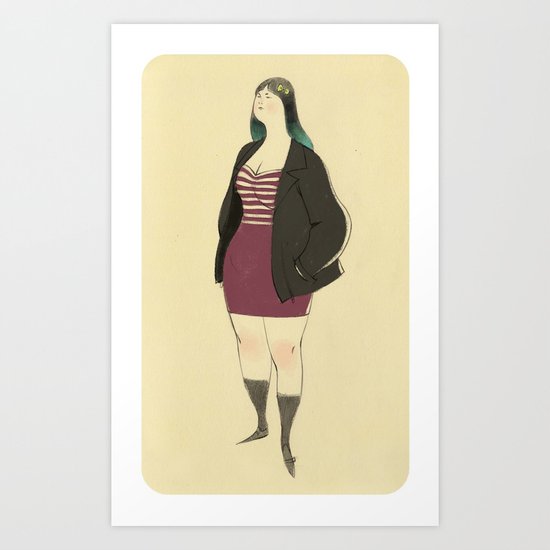 Vanitas Curvy Blue Art Print