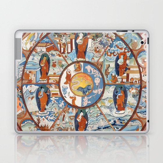 Wheel of Life Buddhist Thangka Laptop & iPad Skin