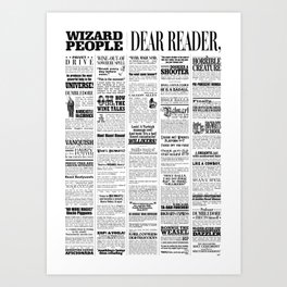 Wizard People, Dear Reader Newspaper Print Art Print