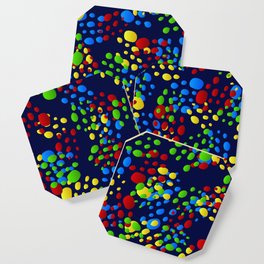 Colorful Paint Drops Design  Coaster