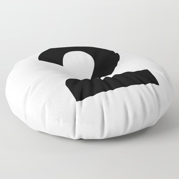 Number 2 (Black & White) Floor Pillow