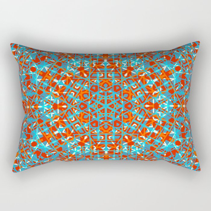 Wild Geometric lines Mandala 1 Rectangular Pillow