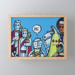 Everyone Says "Hi" Framed Mini Art Print